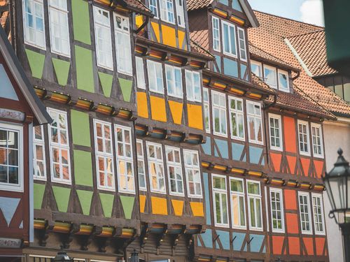 Häuserfassaden in der Fachwerkstadt Celle